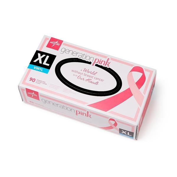 Gloves Exam Generation Pink 3G PF Vinyl Latex-Free 9.5 in XL Pink 900/Ca